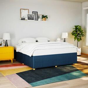 Rám postele bez matrace modrý 200 x 200 cm textil 3284969