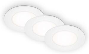 BRILONER 3ks sada LED vestavné svítidlo, pr. 8,6 cm, 3 W, 350 lm, bílé BRI 7057-436