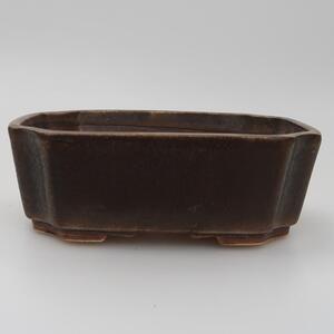 E-bonsai Keramická bonsai miska 14 x 11,5 x 4,5 cm hnědá