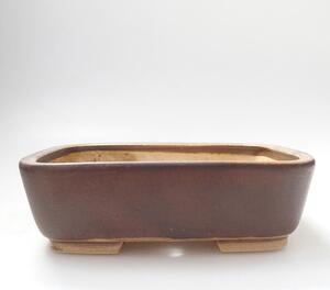 E-bonsai Keramická bonsai miska 14,5 x 12 x 4 cm hnědá