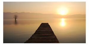 Fototapeta - Molo, jezero, západ slunce ... 550x270 + zdarma lepidlo