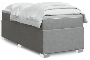 Box spring postel s matrací světle šedá 80 x 200 cm textil 3285088