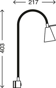 BRILONER Flexibilní nástěnné svítidlo 40,3 cm 1xGU10 5W 400lm matný nikl BRI 2080-012