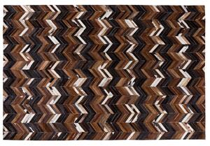 Hnědý kožený koberec 160x230 cm BALAT