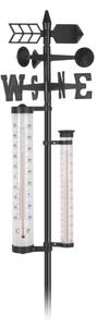 Zahradní meteorologická stanice 3v1 145 cm černá