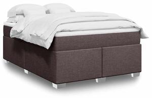 Box spring postel s matrací tmavě hnědá 140x190 cm textil 3285133