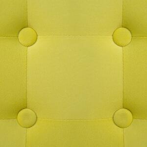 Žlutý čalouněný taburet Chesterfield WISCONSIN