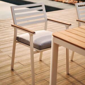 Bílá kovová zahradní židle Kave Home Bona