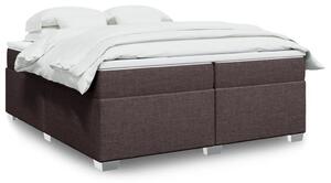 Box spring postel s matrací tmavě hnědá 200x200 cm textil 3285161