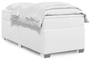 Box spring postel s matrací bílá 80 x 200 cm umělá kůže 3285186