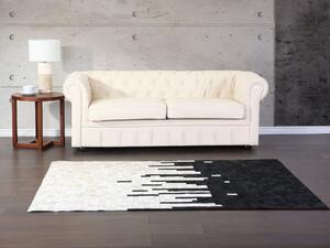 Černobílý kožený koberec 160x230 cm BOLU