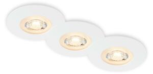 BRILONER LED vestavná svítidla, pr.9 cm, 3x LED, 5 W, 480 lm, bílé BRI 7044-036