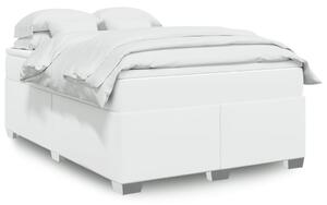 Box spring postel s matrací bílá 140x200 cm umělá kůže 3285214