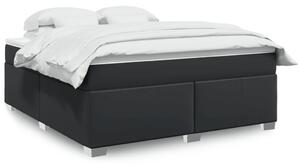 Box spring postel s matrací černá 180x200 cm umělá kůže 3285221