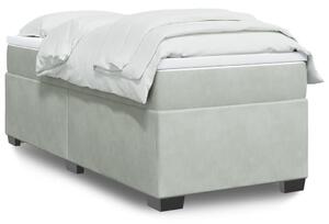 Box spring postel s matrací světle šedá 80 x 200 cm samet 3285245