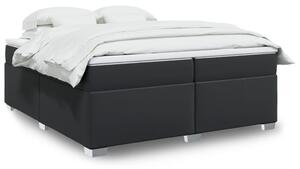 Box spring postel s matrací černá 200x200 cm umělá kůže 3285225