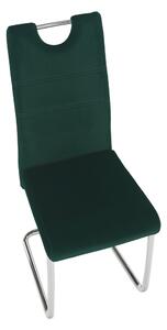 Jídelní židle, smaragdová Velvet látka, ABIRA NEW