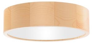 TEMAR Přisazené stropní LED osvětlení ze dřeva CLEO, 2xE27, 24W, 27,5cm, kulaté, borovice