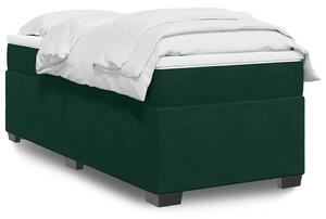 Box spring postel s matrací tmavě zelená 90x190 cm samet 3285254