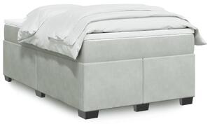 Box spring postel s matrací světle šedá 120x190 cm samet 3285269