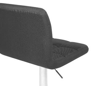 Sada 2 černých čalouněných barových židlí MARION
