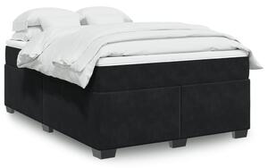 Box spring postel s matrací černá 140 x 190 cm samet 3285283