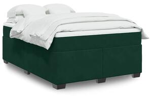 Box spring postel s matrací tmavě zelená 140x190 cm samet 3285284