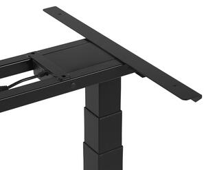 Elektricky nastavitelný psací stůl 160 x 72 cm tmavě hnědý/černý DESTIN II