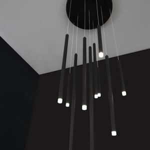 Černé závěsné LED světlo Nova Luce Trimle 50 cm