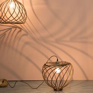 Dřevěné závěsné světlo Nova Luce Adana 35 cm
