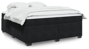 Box spring postel s matrací černá 180x200 cm samet 3285301