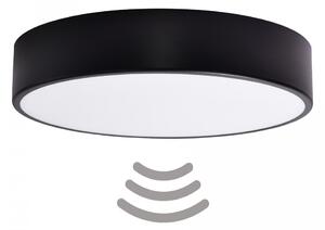 TEMAR Přisazené stropní osvětlení CLEO s čidlem, 3xE27, 40W, 40cm, kulaté, černé