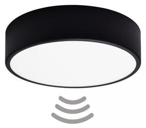 TEMAR Přisazené stropní osvětlení CLEO s čidlem, 2xE27, 40W, 30cm, kulaté, černé