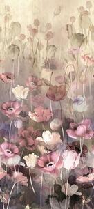Samolepící fototapeta na dveře 95x210cm - Malované květy 3, 88
