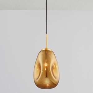 Zlaté skleněné závěsné světlo Nova Luce Lava 22 cm