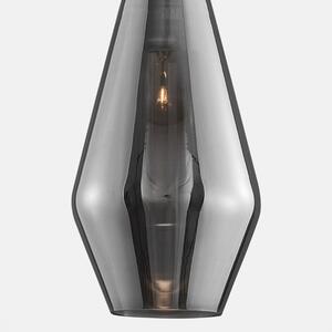 Kouřově šedé skleněné závěsné světlo Nova Luce Veiro 17 cm