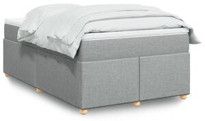 Box spring postel s matrací světle šedá 120x190 cm textil 3285359