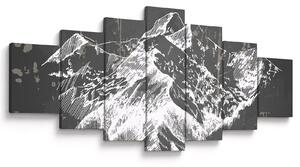 Obraz - Ilustrace hor (210x100 cm)