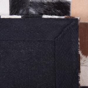 Hnědo-béžový kožený koberec 80x150 cm CESME