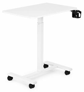 ModernHome JNI-PN01-5-5 Mobilní stůl na notebook 70×48 cm, výškově nastavitelný 71,5-112 cm, bílý