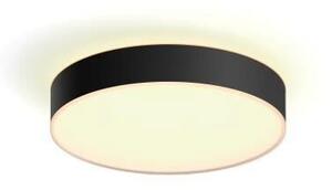 PHILIPS HUE Přisazené stropní LED chytré osvětlení HUE ENRAVE s vypínačem, 19,2W, teplá bílá-studená bílá, černé 41159/30/P6