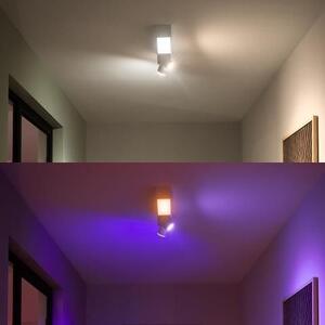 PHILIPS HUE Přisazené stropní LED chytré osvětlení HUE CENTRISN s funkcí RGB, 11W, 2xGU10, 5,7W, teplá bílá-stud 50610/31/P7