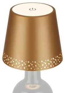 BRILONER LED nabíjecí stolní lampa, 11 cm, USB-C, 280lm, zlatá BRILO 7485017