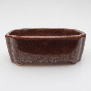 E-bonsai Keramická bonsai miska 9,5 x 7,5 x 3,5 cm hnědá