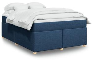 Box spring postel s matrací modrá 140x200 cm textil 3285386