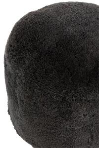 Tmavě šedý puf z ovčí kůže J-line Greg 47 cm