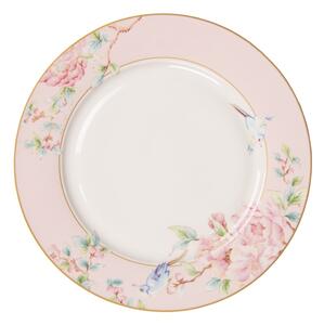 Porcelánový jídelní talíř s růžovými květy Rosa - Ø 27*2 cm