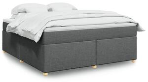 Box spring postel s matrací tmavě šedá 180x200 cm textil 3285395