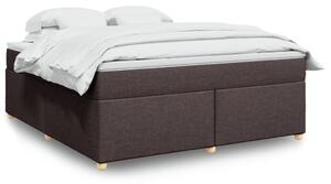 Box spring postel s matrací tmavě hnědá 180x200 cm textil 3285397