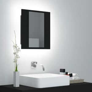 LED koupelnová skříňka se zrcadlem černá 40 x 12 x 45 cm